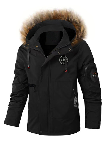 Bestselling Men's Winter Thick Hooded Cotton Coat for Large Sizes