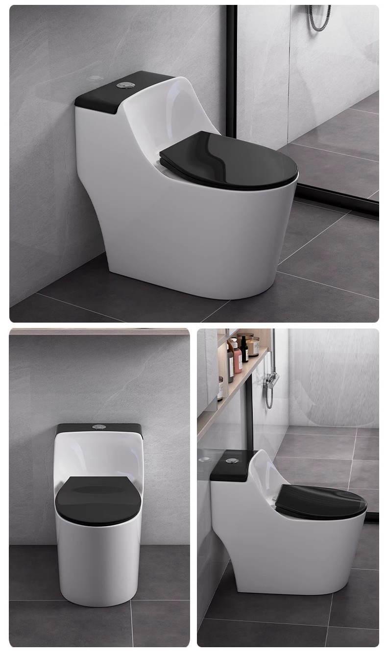 Household toilet, small-sized sitting toilet, large-diameter silent water-saving, super vortex siphon anti-odor, colored ceramic sitting toilet undefined