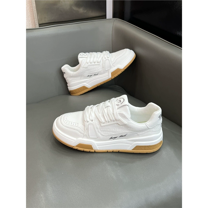 Мужские кроссовки European Station, осень 2024, новые, на толстой подошве, спортивные, повседневные, из натуральной кожи, дышащие, низкие, белые, tt