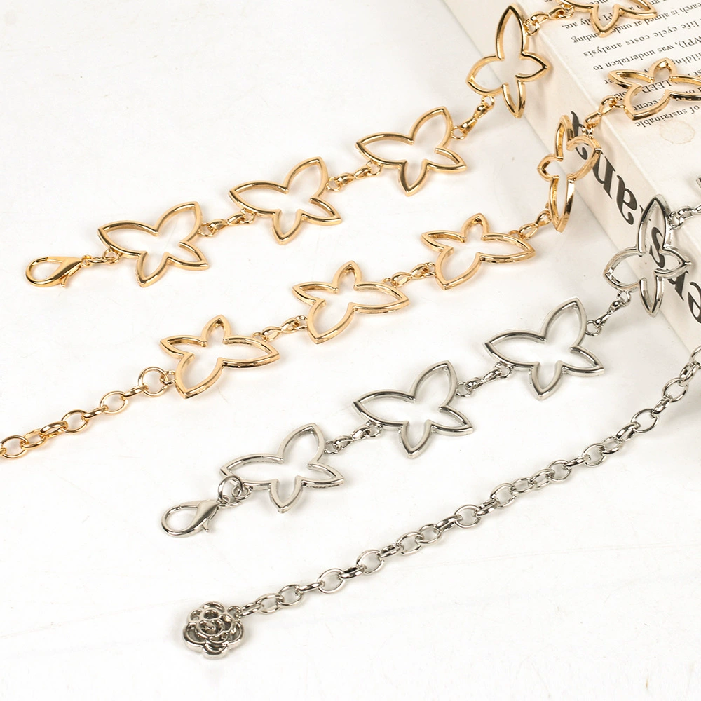 Трансграничная цепочка-бабочка, декоративная цепочка на талии, модная металлическая цепочка, аксессуары, европейские и американские ювелирные изделия, цепочка для тела