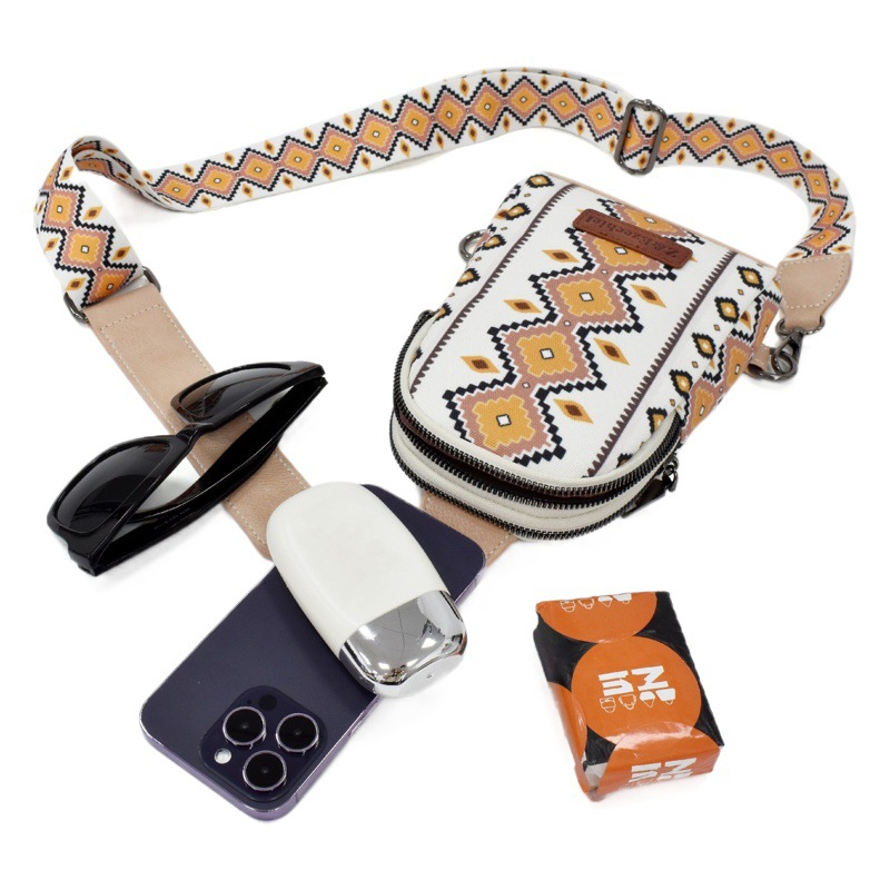 En stock transfronterizo Venta caliente bohemio estilo étnico europeo y americano retro cremallera bolsa de mensajero bolsa de pecho bolsa de cintura correa de hombro