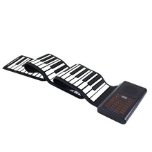 亚马逊跨境东南亚手卷钢琴88键硅胶折叠电子琴成人送踏板批发