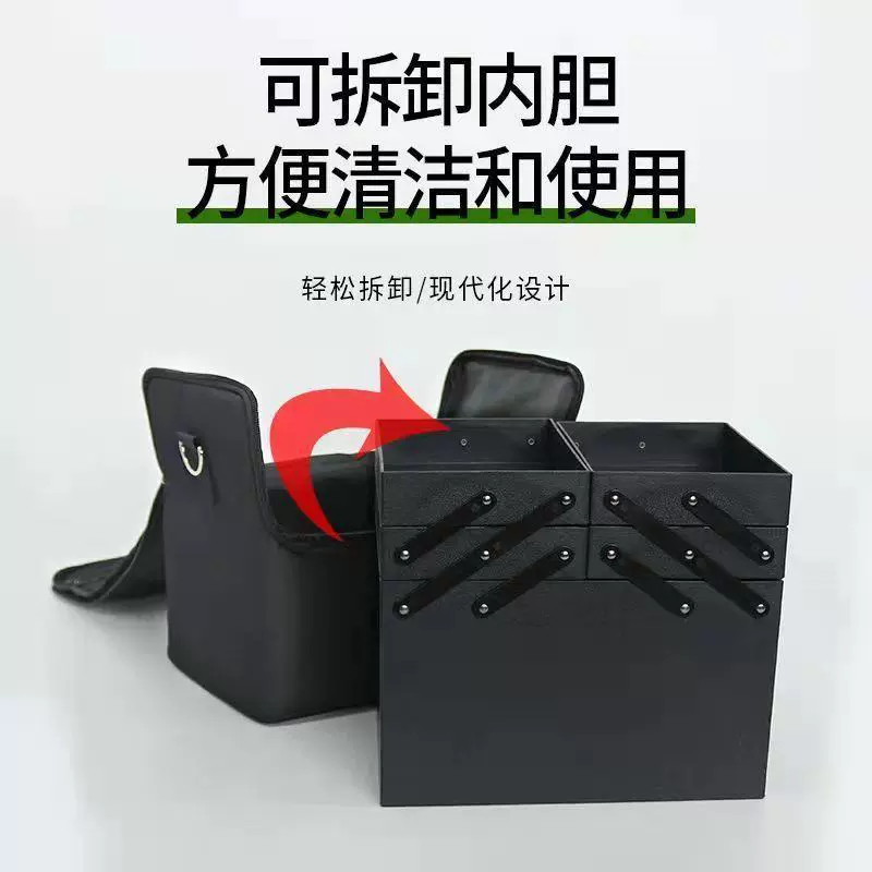 Big handheld capacious organizer bag, cosmetic bag for manicure