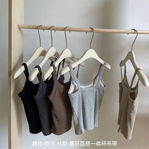 Korean Style 6604 Summer Versatile One-Piece Tank Top with Straps, Women's Lazy Spiral Cotton Innerwear for Layering, Fitted and Slimming