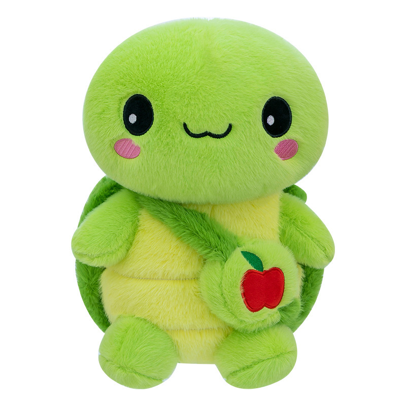 新しいかわいいカメ人形アップルカメぬいぐるみかわいい布人形人形子供の漫画ギフト卸売|undefined