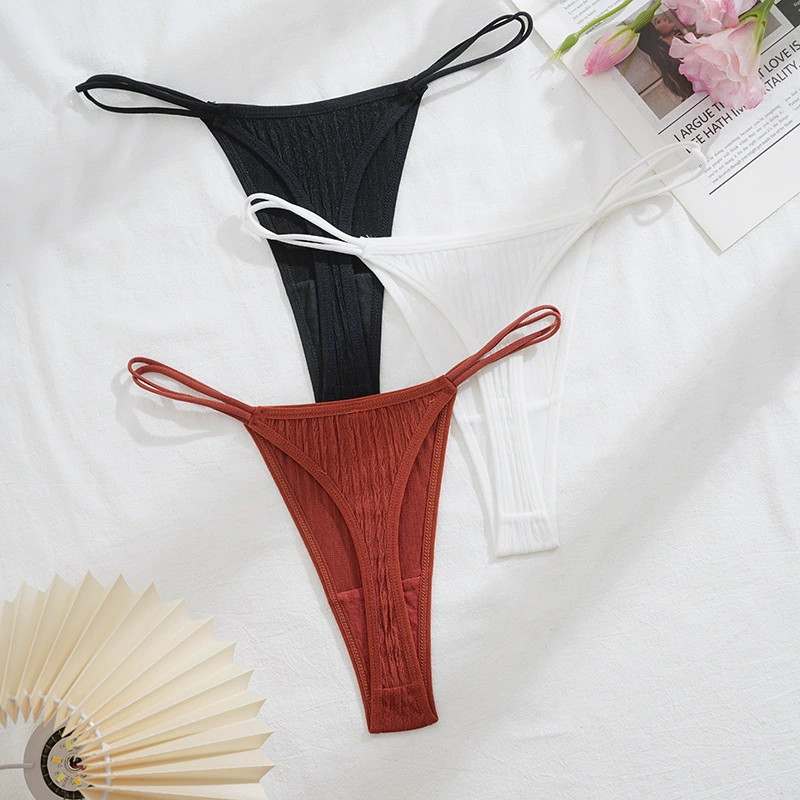(Cross-border trading), sexy cotton breathable trousers, European style, thin strap