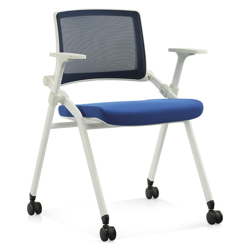 Training chair with writing board seat mesh office foldable conference chair school classroom training chair with wheels