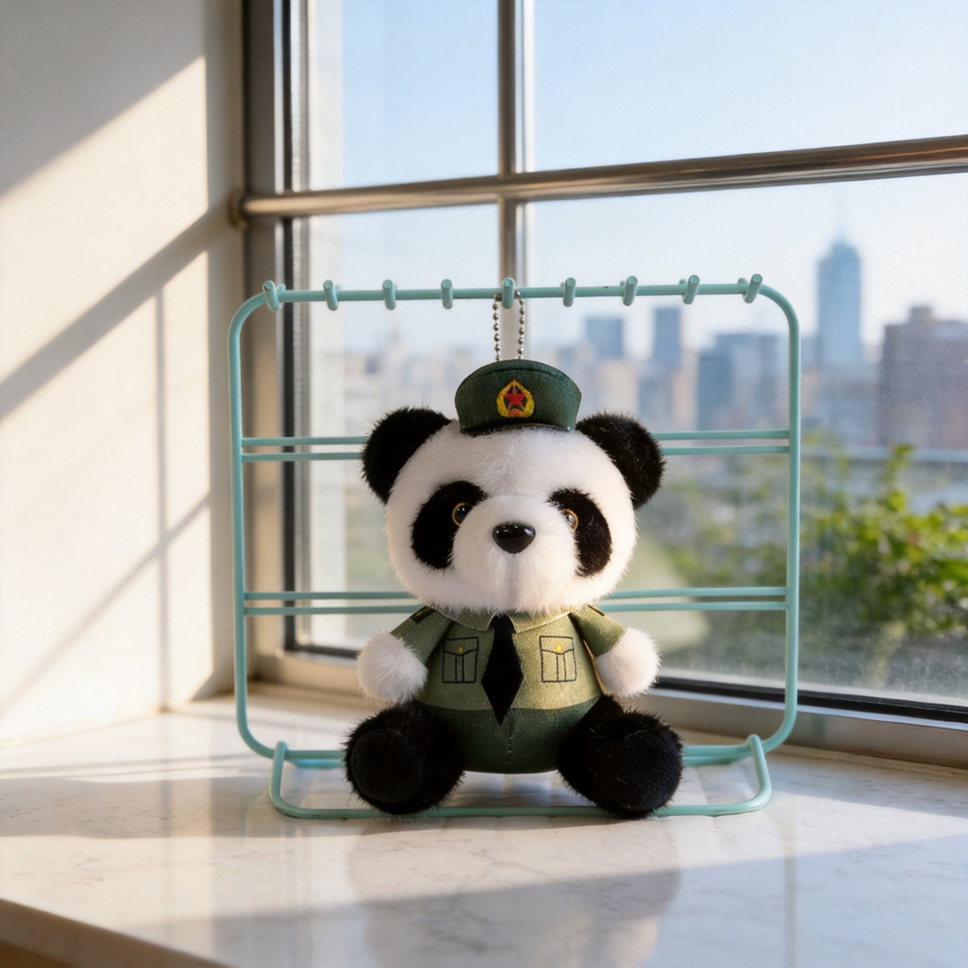 Colgante de peluche de oso de policía pequeña muñeca de peluche colgante de muñeca bolso colgante de llaver colgante de policía de tráfico oso pequeño colgante