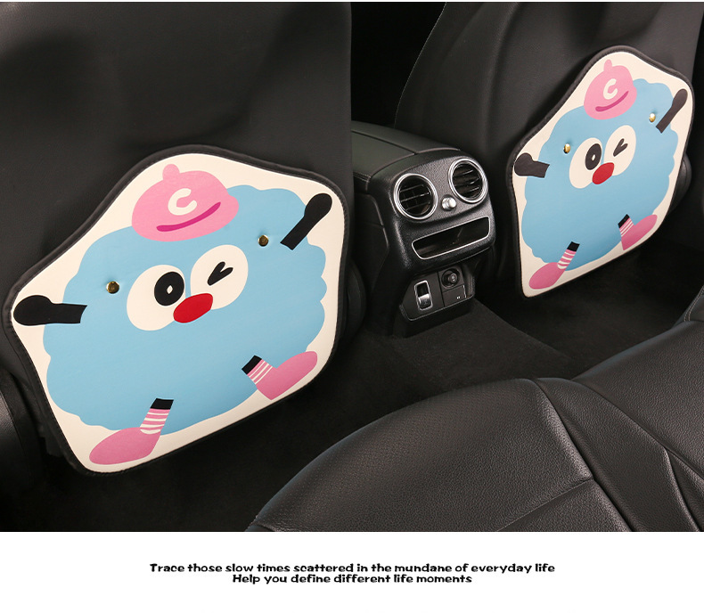 Small bacteria ladies cute cartoon chair back anti-kick cushion car seat chair back anti-fouling cushion back suspension type