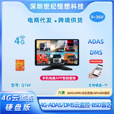 Truck dashcam with 6-channel Car display