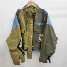 工装外套女宽松bf短款欧洲站2024秋季新款chic军绿色字母夹克潮牌