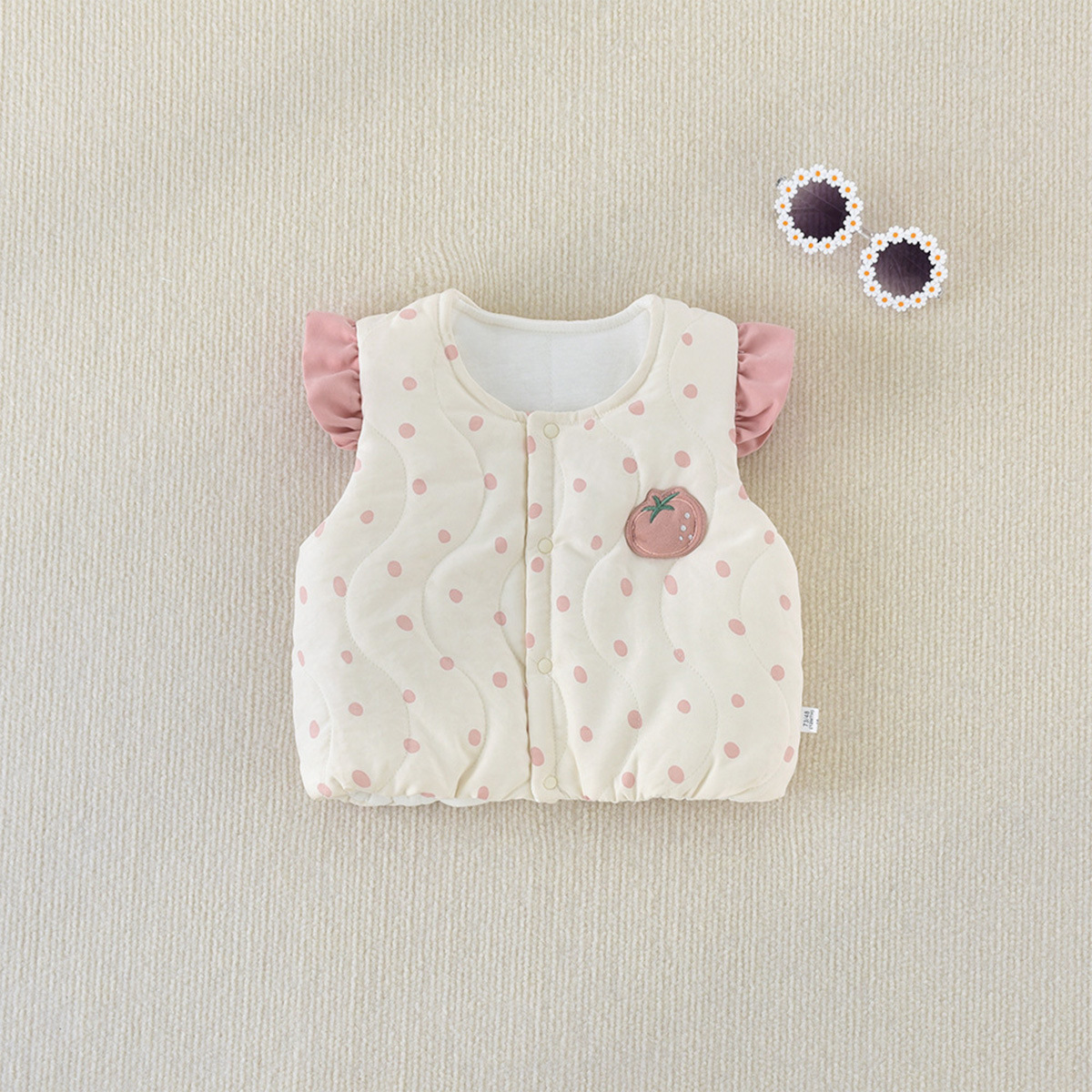 Girls' Vest Autumn/Winter 2025 New Style Super Stylish Baby Vest, Padded, Thickened, Warm, Outerwear