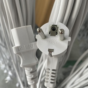 韓國三芯插頭帶C13電腦尾電源線 H05VV-F 3x1.0mm2韓規三芯線