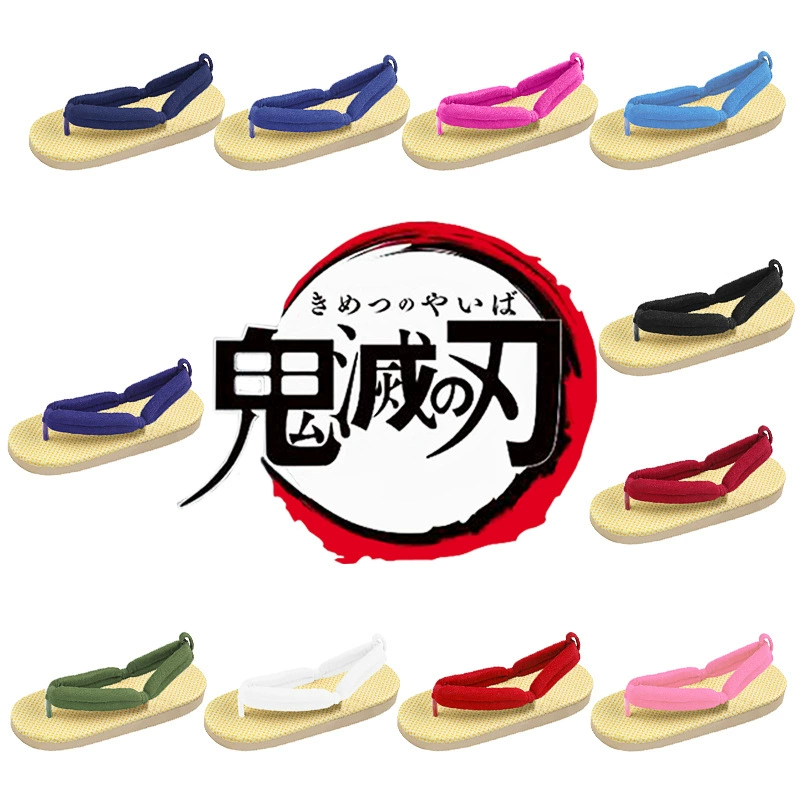Женские сабо-сабо в японском стиле, плотные тапочки с лезвиями вымирания Призраков в виде бабочек, обувь Фукуока Ёсихара