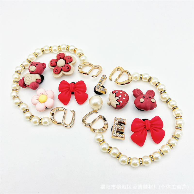 クロスボーダー 2025 下駄靴花装飾アクセサリー PVC ソフトプラスチック DIY 靴バックル卸売工場直接供給|undefined