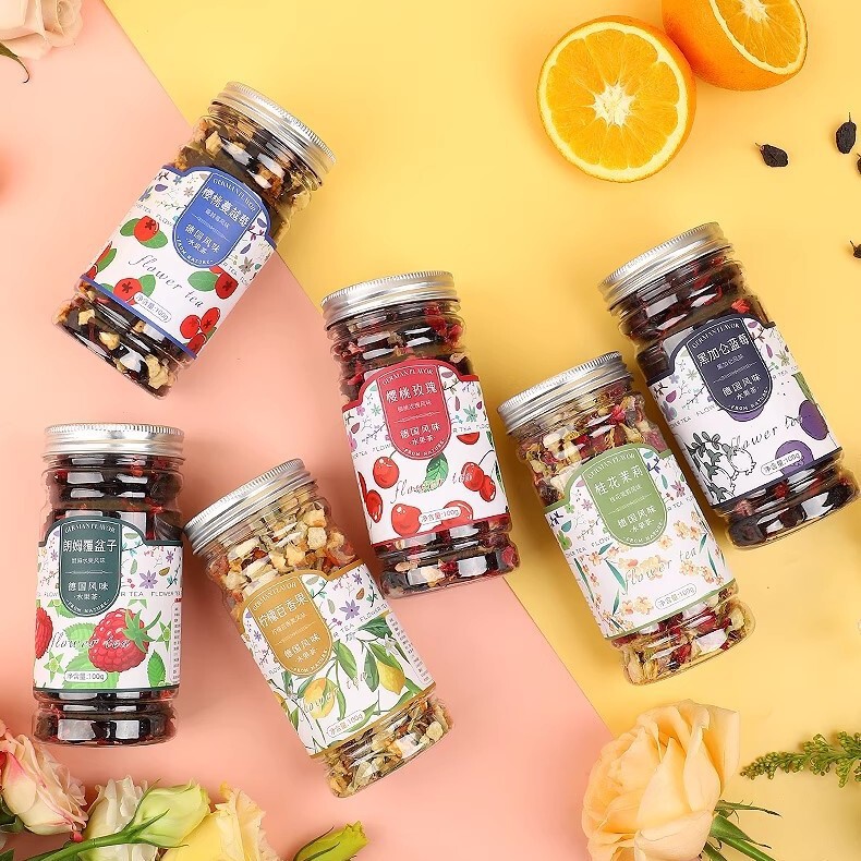 German-Style Fruit Tea with Rum and Raspberry, Canned Souvenir from Gulangyu Island, Similar to the Scenic Area's Flower and Fruit Tea