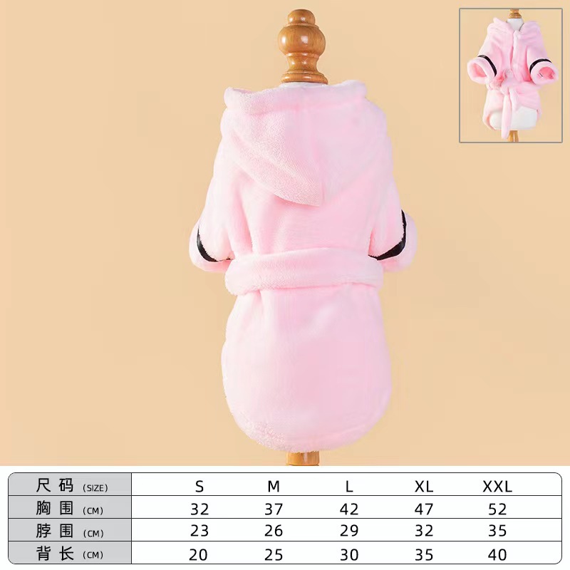 Venta caliente transfronteriza ropa para mascotas Albornoz perro gato camisón perro absorbente de secado rápido Toalla de baño ropa ventas directas de fábrica