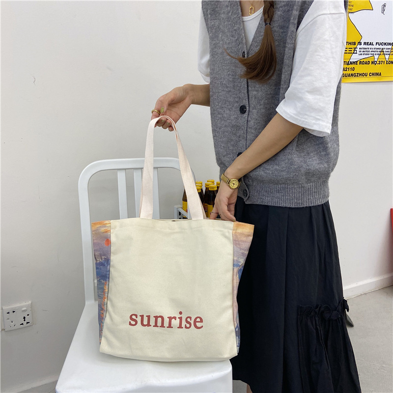【 In Stock 】09251 Japanese-style simple design large-capacity student single-shoulder bag, Korean-style Instagram shopping bag undefined