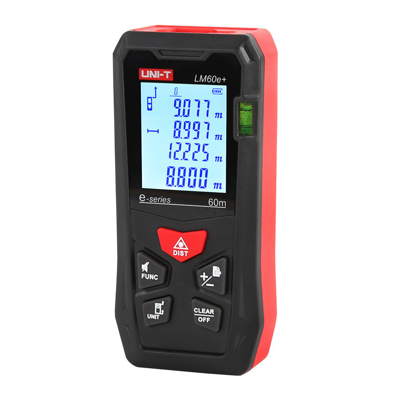 优利德LM60e+数显激光测距仪高精度手持红外电池尺距离测量量房仪