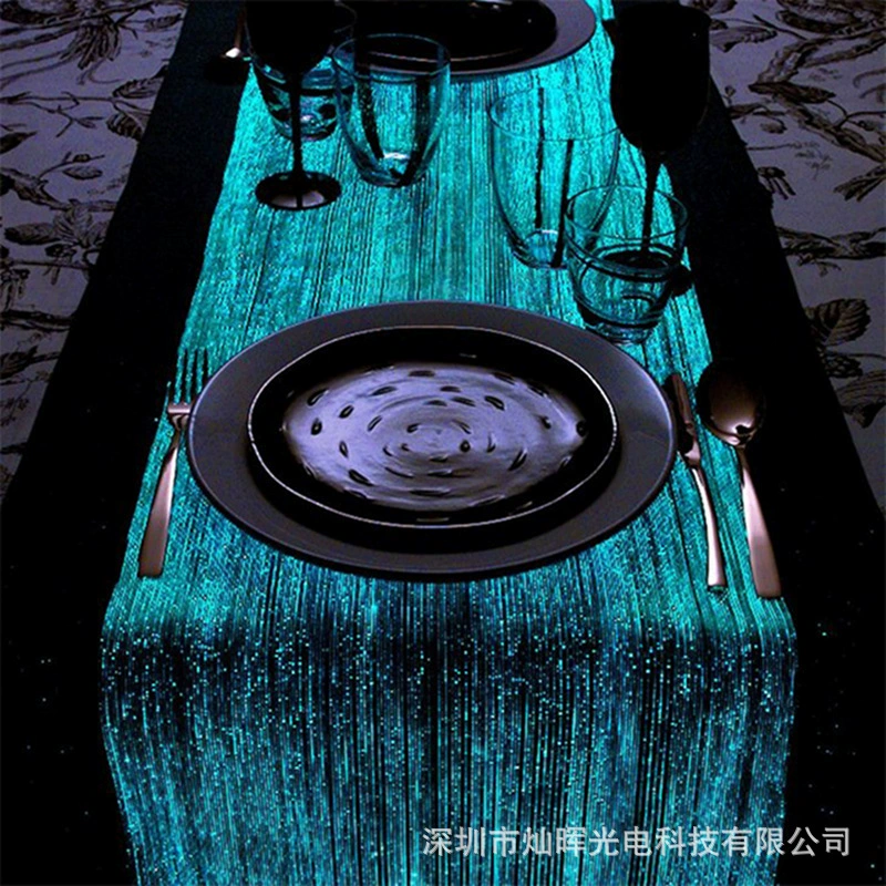 Светящаяся светящаяся ткань ткань волоконно-оптическая светящаяся ткань светящийся светящийся светящийся светящийся прохладный светодиодный волоконно-оптическая ткань атмосфера ткани