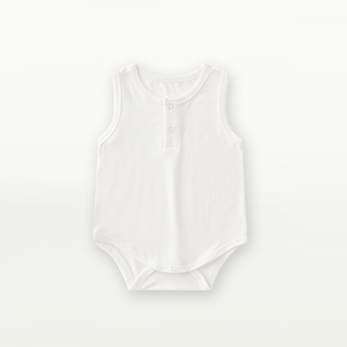Bamboo fiber baby clothes summer thin bag baby summer sleeveless vest newborn baby romper