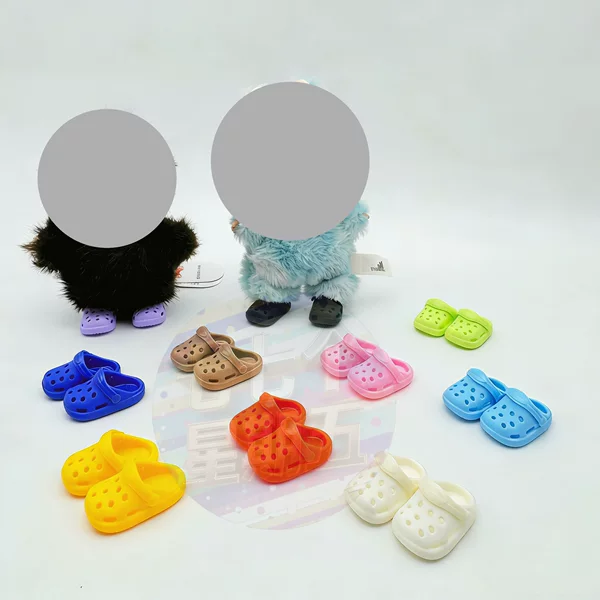 Can Stand 17cm Labubu 10cm Cotton Doll Doll Dress-Up Slippers Clogs Accessories