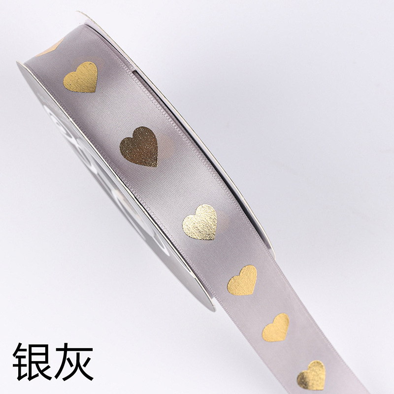 2,5 cm cinta de amor de oro Día de San Valentín chino ramo de flores regalo lazo atado pastel de hornear cinta