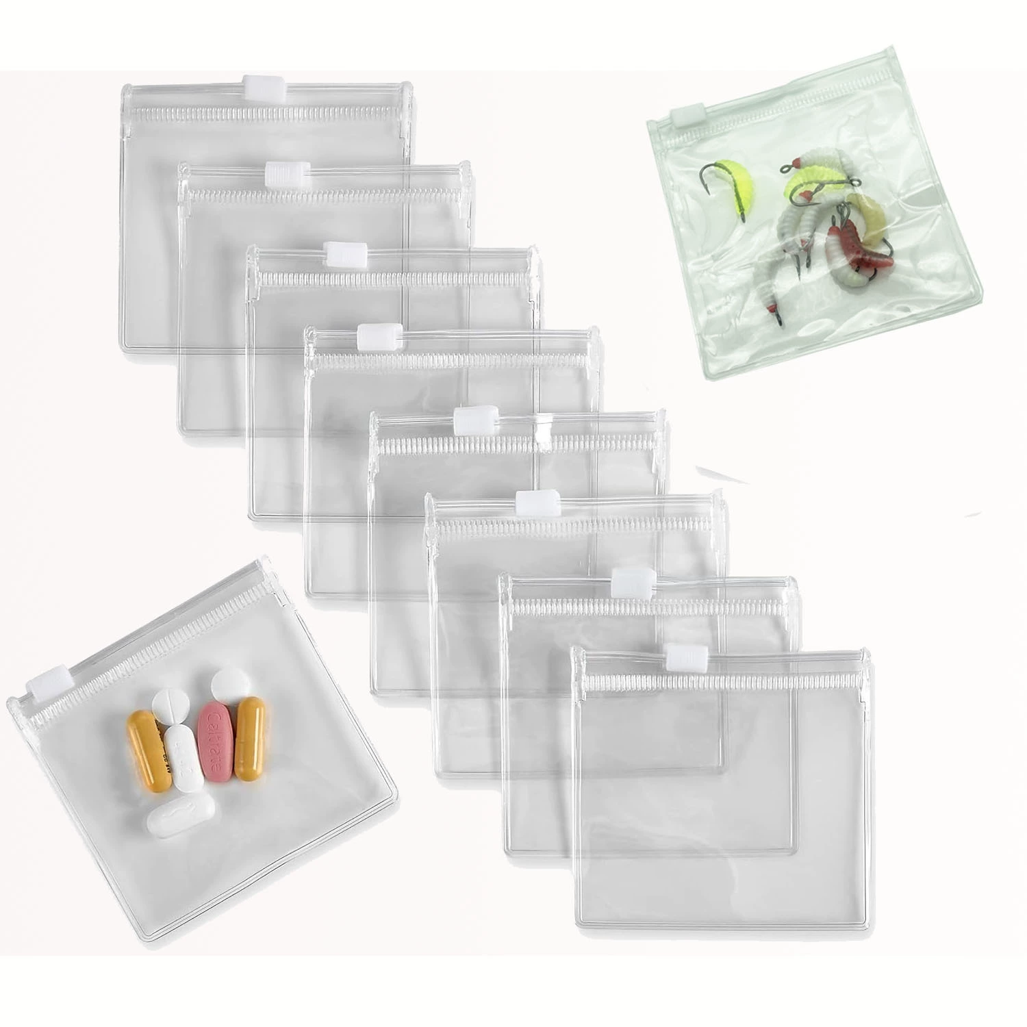 Прозрачная ПВХ сумка на молнии ювелирные изделия упаковочная сумка для упаковки сумка для лекарств ручной работы подвеска для хранения пвх молнии мешок оптом