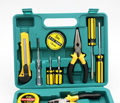 B-Item 13-Piece Tool Set Gift Combo Tool Box Car Home Dual-Purpose with Hammer and Wrench 8013G