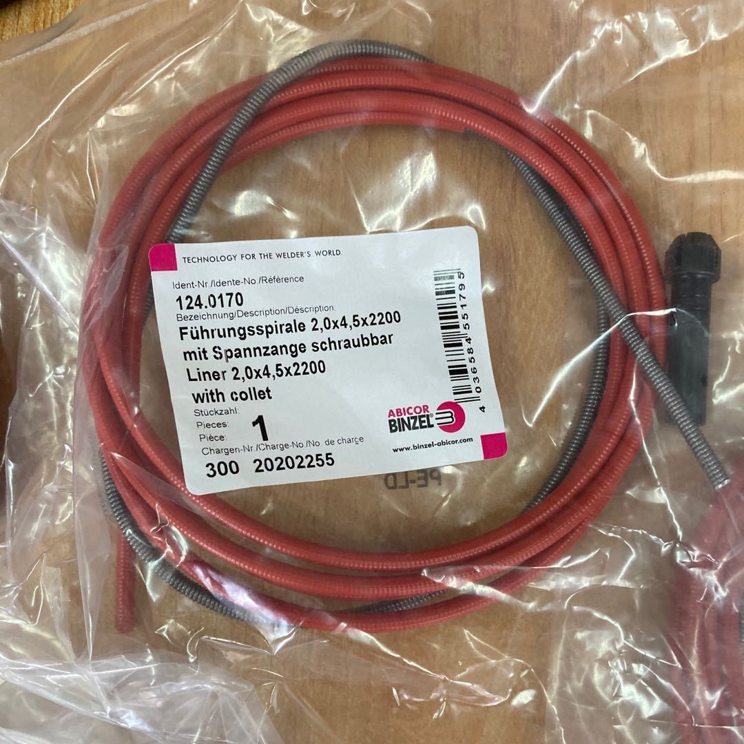 德国BINZEL宾采尔 机器人焊枪导丝管送丝软管2.0*4.5*2200