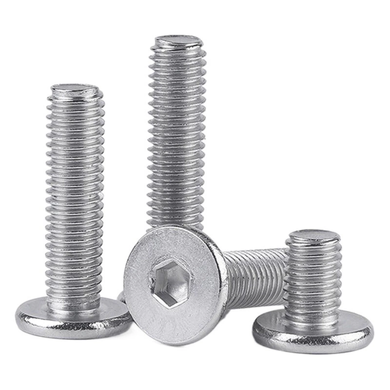 304 нержавеющая сталь CM тонкая головка винт большая плоская головка внутренняя шестигранная винт M2M3-M12 плоская головка болт оптом