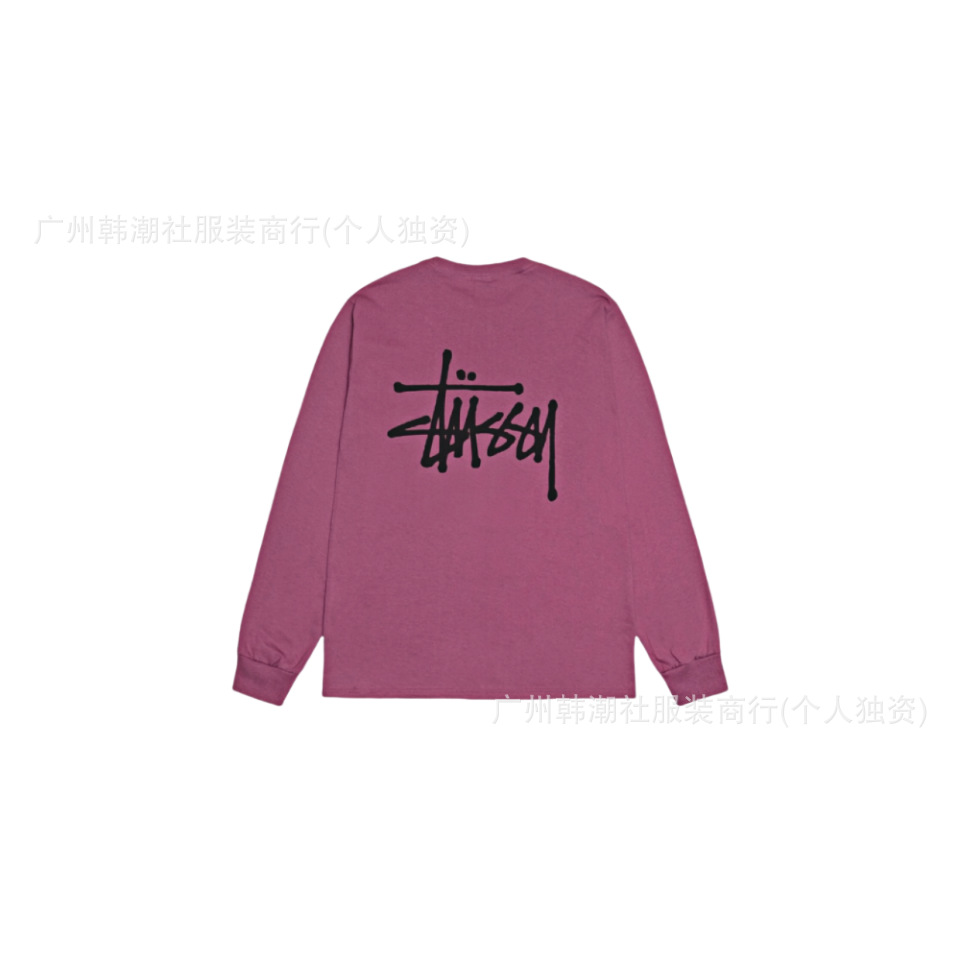 原標クロスボーダーの新型潮牌stuツアーの経典のアルファベットのプリントの丸首の長袖のtシャツは代行します。