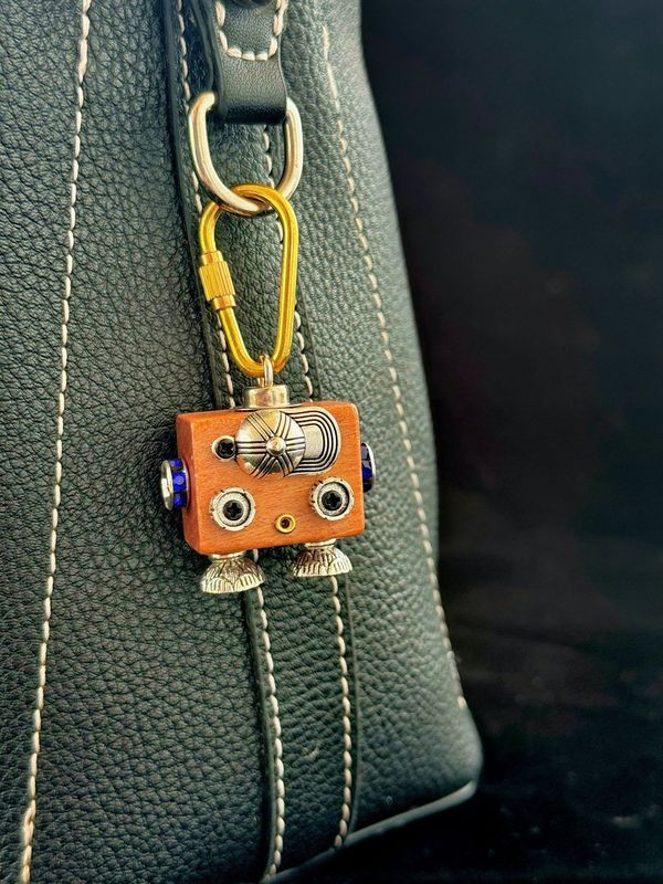 手作り diy パンクバッグペンダントロボット携帯電話チェーンキーホルダートレンディなペンダントペンダントナイトマーケットの屋台|undefined
