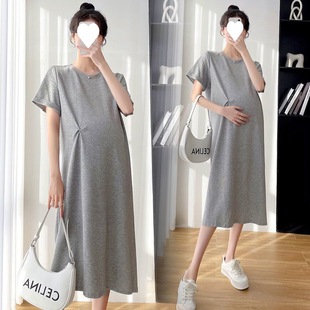 Pregnant Women dress Summer Dress Long Skirt Women's 2025 New Spring and Autumn Short Sleeve Top Hot Mom suit Summer