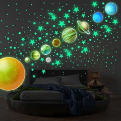 Q3 28国境を越えたアマゾン九大惑星の丸い星の夜光シール児童室の蛍光壁に装飾品を貼る