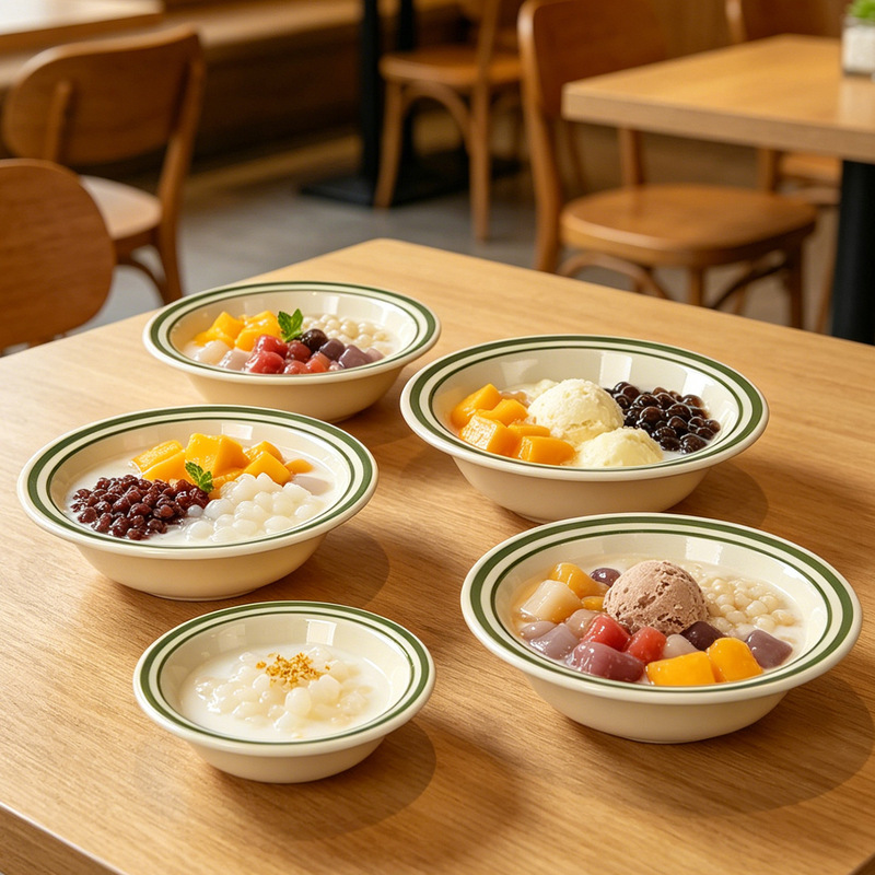Influencer-approved melamine ice cream dessert bowl, specialized for dessert shops, suitable for mango yogurt, taro balls, shaved ice, and ice cream powder Influencer-approved melamine ice cream dessert bowl, specialized for dessert shops, suitable for mango yogurt, taro balls, shaved ice, and ice cream powder