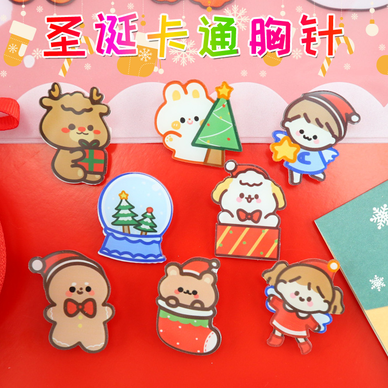 Regalos de Navidad brillante collar Santa Claus pulsera juguetes para niños regalos de vacaciones para estudiantes niños