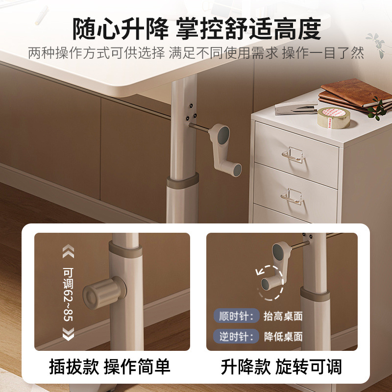 Escritorio, estantería, escritorio integrado, aprendizaje en casa para estudiantes, escritura, trabajo simple y elevable, almacenamiento de escritorio para computadora de escritorio