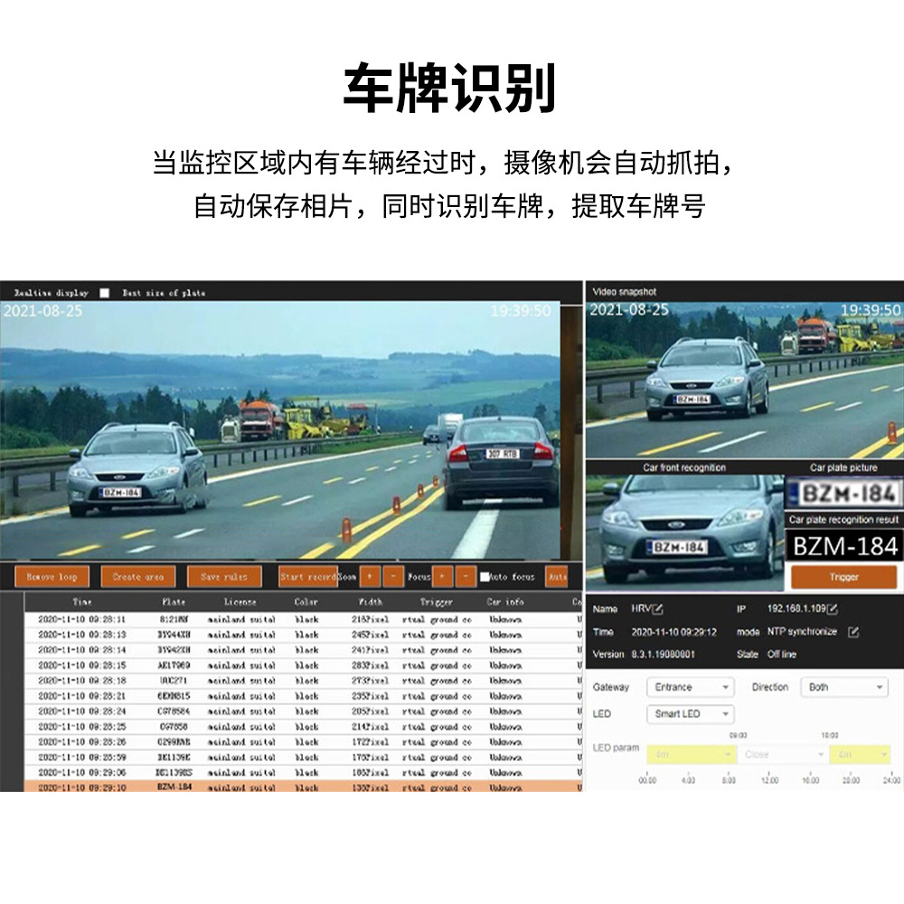 alta definición de tráfico explosivo identificación de matrícula captura máquina todo en uno autopista carretera bayonet máquina todo en uno velocidad de medición remota monitoreo