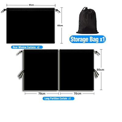 and rear partition sunscreen heat – Car curtains - double-layer-suit-2-piece-rear-window