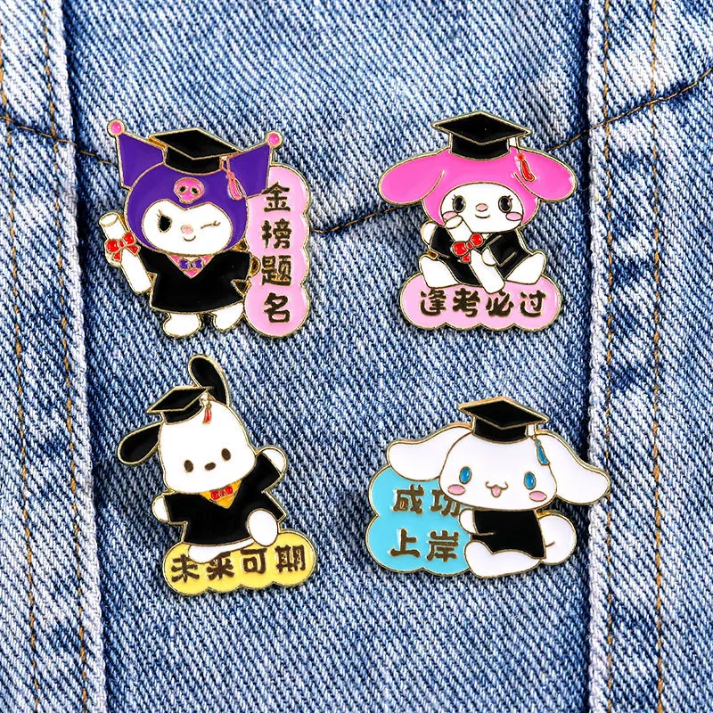 Золотая брошка Sanrio Название списка Обязательное пройти вступительные экзамены Коричневый Пача Пача Собака из курами КурамеС авторий ( Alloy) Масляная капля Знак