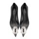 Sheepskin Edition ~ 2025 Black Satin High Heels Temperament Niche French Beautiful Pointed Stiletto Heel Shallow Mouth Single Shoes