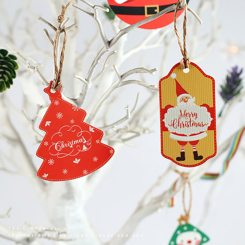 Christmas European-style high-end cartoon Christmas card hang tag mini INS Christmas greeting card gift card wholesale