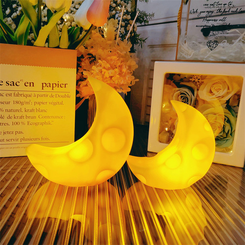 Creative Moon LED Night Light Atmosphere Light Night Market Street Stall Luminous Toy Wholesale Internet Celebrity Children's Mid-Autumn Festival Gift