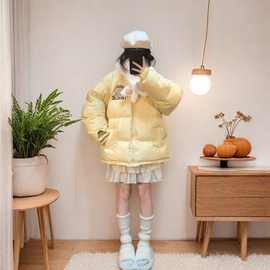 原创美式甜酷布丁狗棉衣棉服男女休闲宽松情侣面包服加厚外套潮