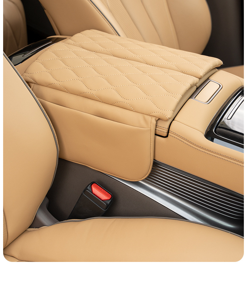Suitable for Dengshi D9 armrest box protective leather cover central storage booster pad interior accessories decoration products