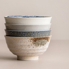 日本進口美濃燒飯碗日式手工家用陶瓷大容量拉面碗湯碗批發餐具