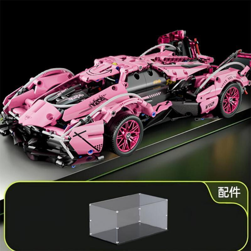 Compatible con Lamborghini V12 Black Samurai puzzle de ensamblaje de juguetes mecánicos autos deportivos regalos para niños