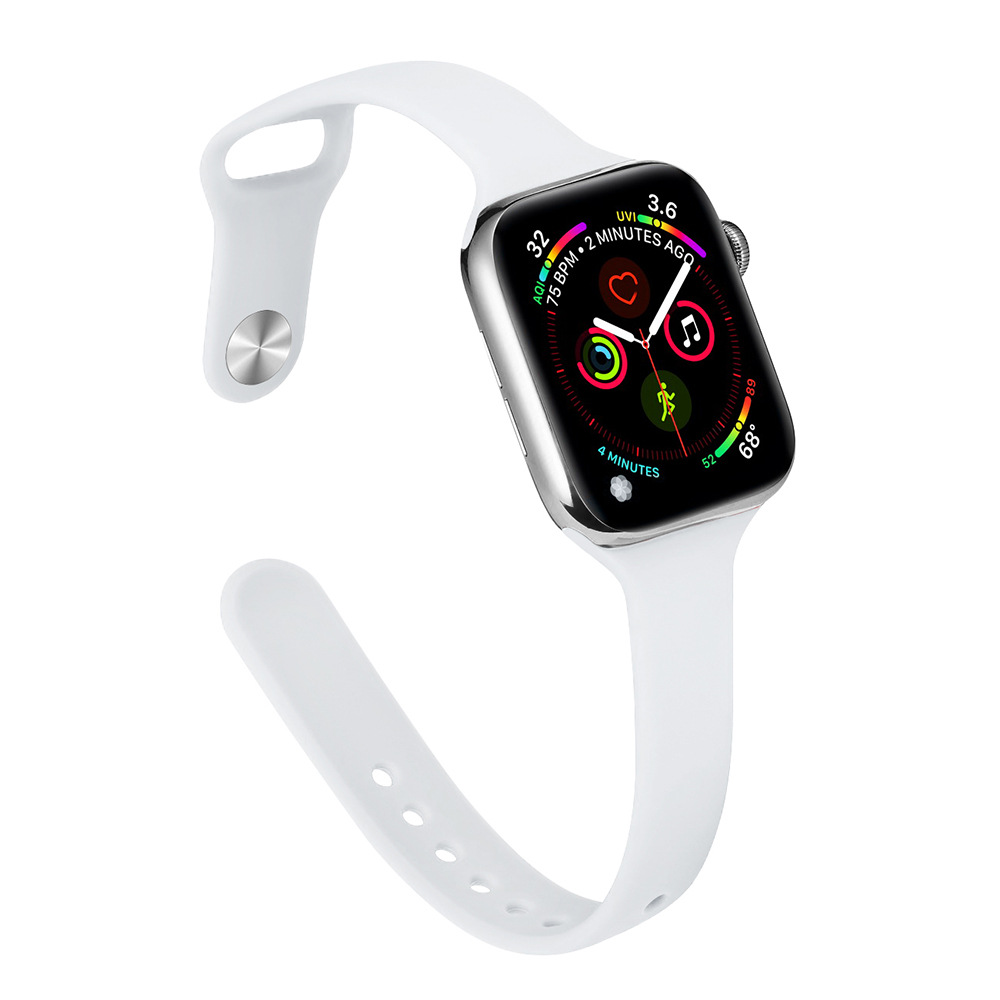 Aplicable Apple Watch correa Applewatch8SE7654 cintura pequeña correa de silicona delgada moda deportiva
