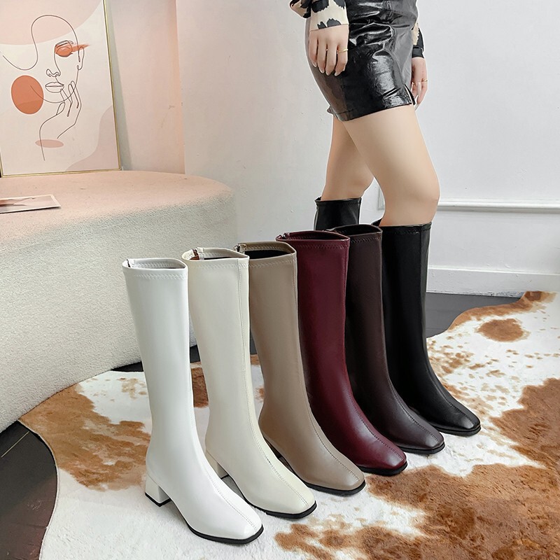 Over-The-Knee Boots for Women, Autumn and Winter 2025 New High Knight Boots, Square Toe, Thick Heel, Medium Heel, Slimming Look Boots Over-The-Knee Boots for Women, Autumn and Winter 2025 New High Knight Boots, Square Toe, Thick Heel, Medium Heel, Slimming Look Boots
